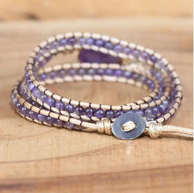 Paarse Amethist Wikkelarmband Myspirituals