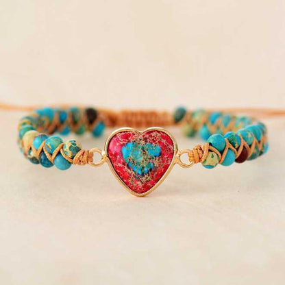 Imperial Jaspis Hart Armband Myspirituals