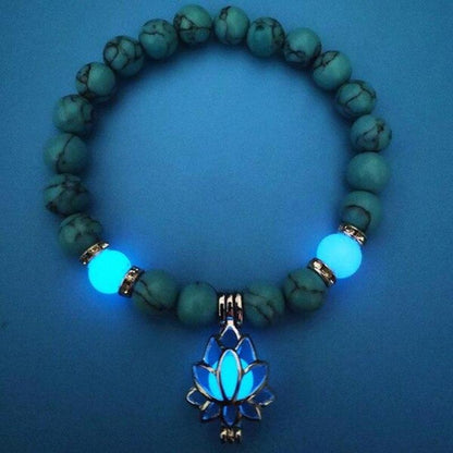 Natuurlijke Lichtgevende Lotus armband Myspirituals