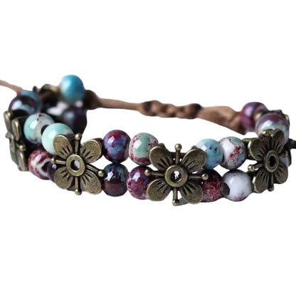 Natuurstenen Bloemen Armband Myspirituals