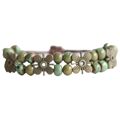 Natuurstenen Bloemen Armband Myspirituals
