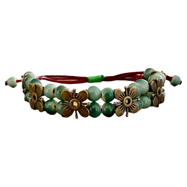 Natuurstenen Bloemen Armband Myspirituals
