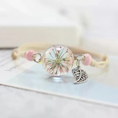 Roze/Blauwe Paardenbloem Armband Myspirituals
