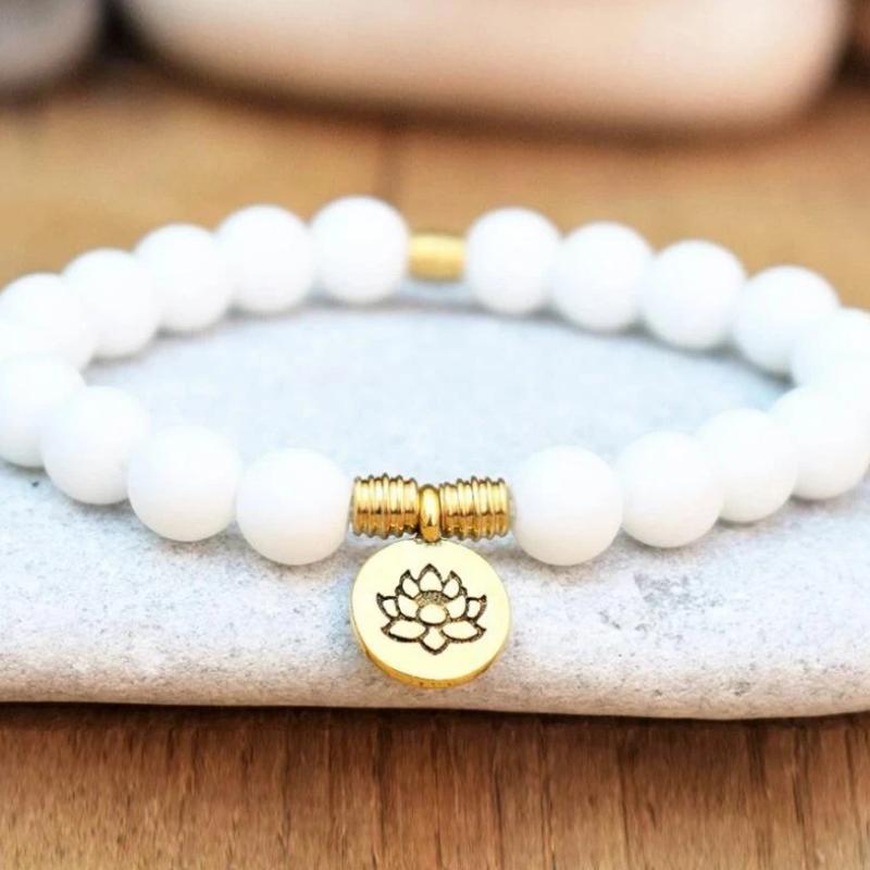 Witte Lotus Armband Myspirituals