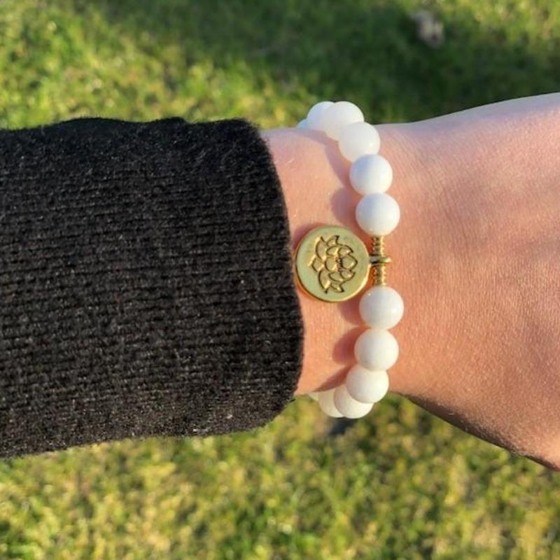 Witte Lotus Armband Myspirituals