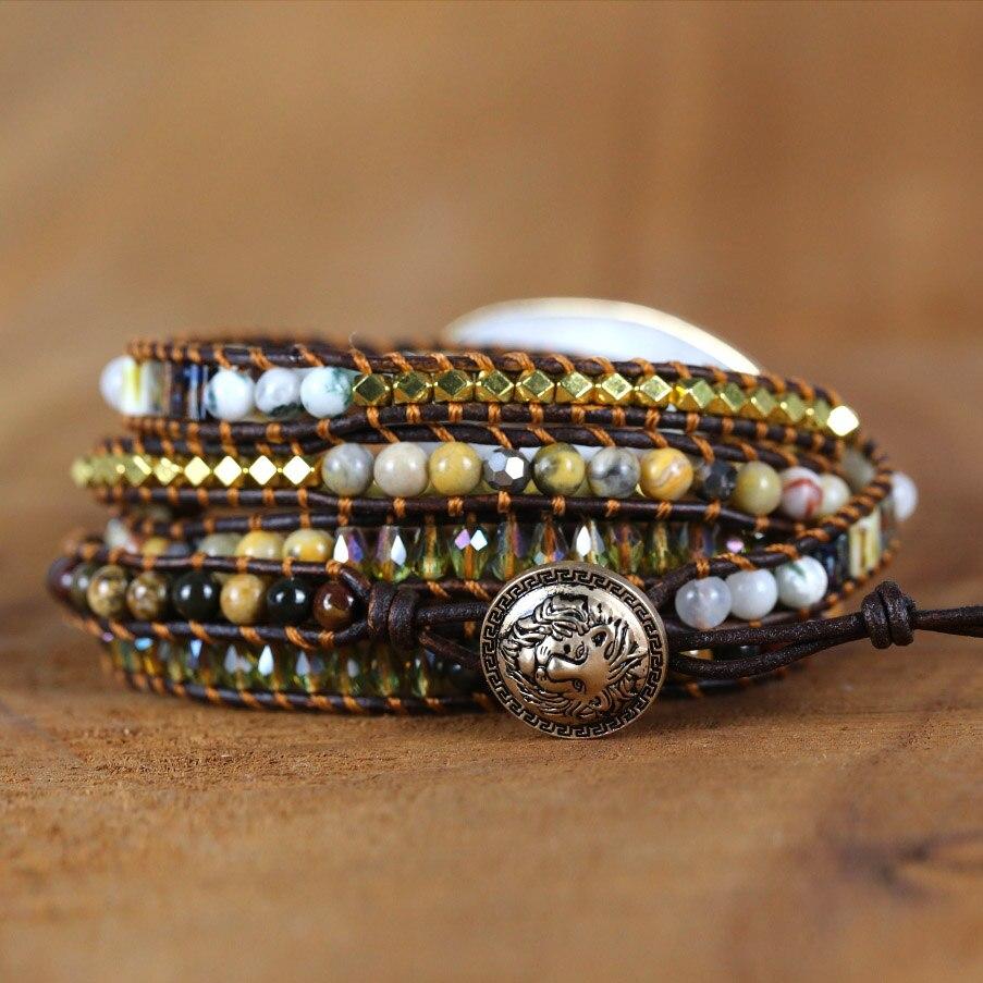 Witte Natuurstenen Kwarts Wikkelarmband Myspirituals